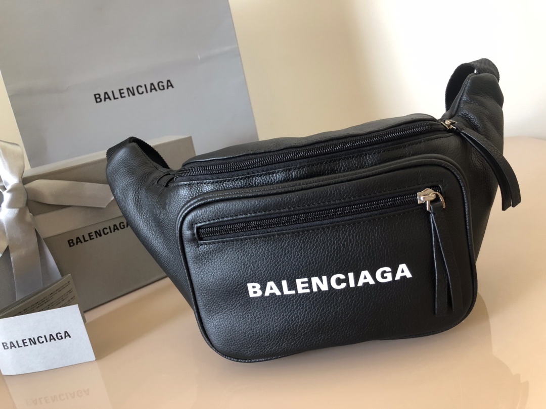 Copy Balenciaga Fashion Leather Belt Pack Black Most Popular