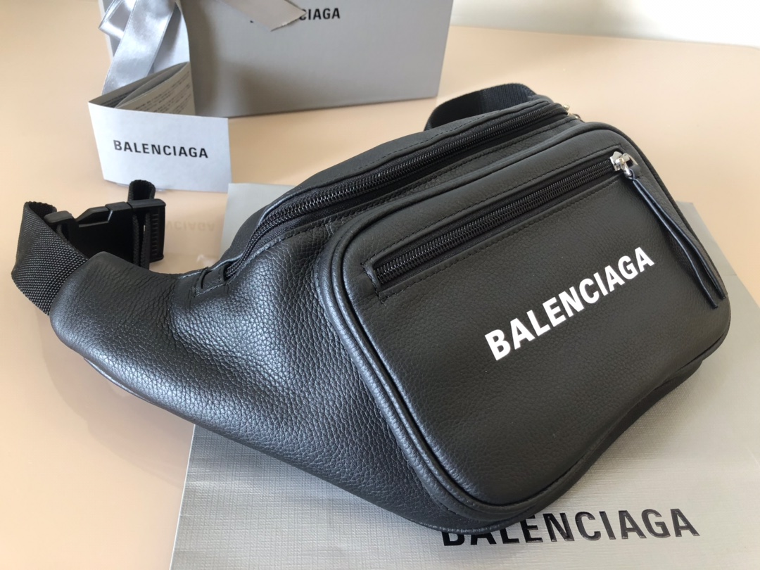 Copy Balenciaga Fashion Leather Belt Pack Black Most Popular