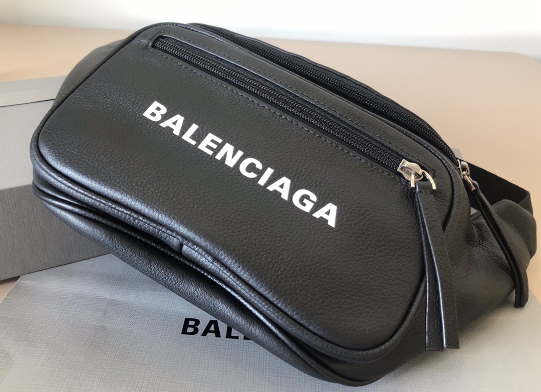 Copy Balenciaga Fashion Leather Belt Pack Black Most Popular