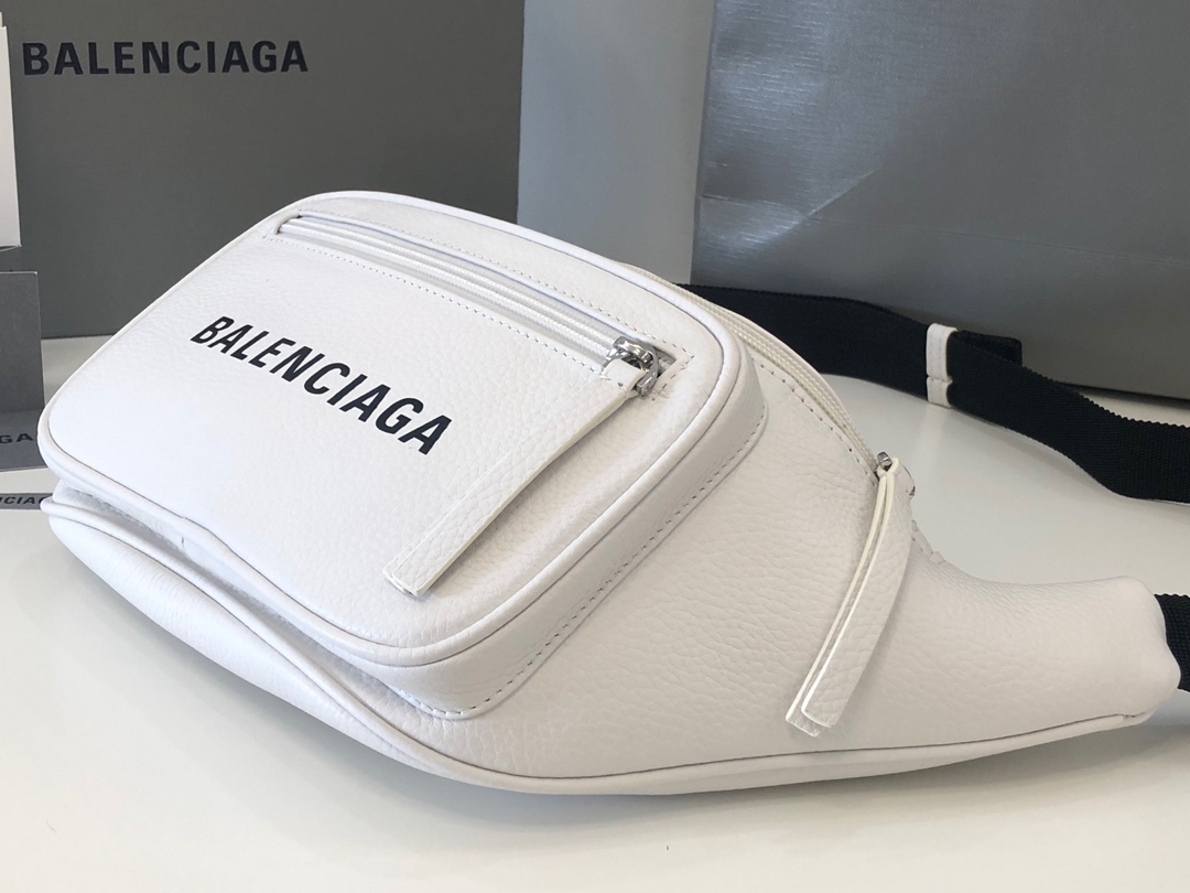 Copy Balenciaga Fashion Leather Belt Pack White Most Popular