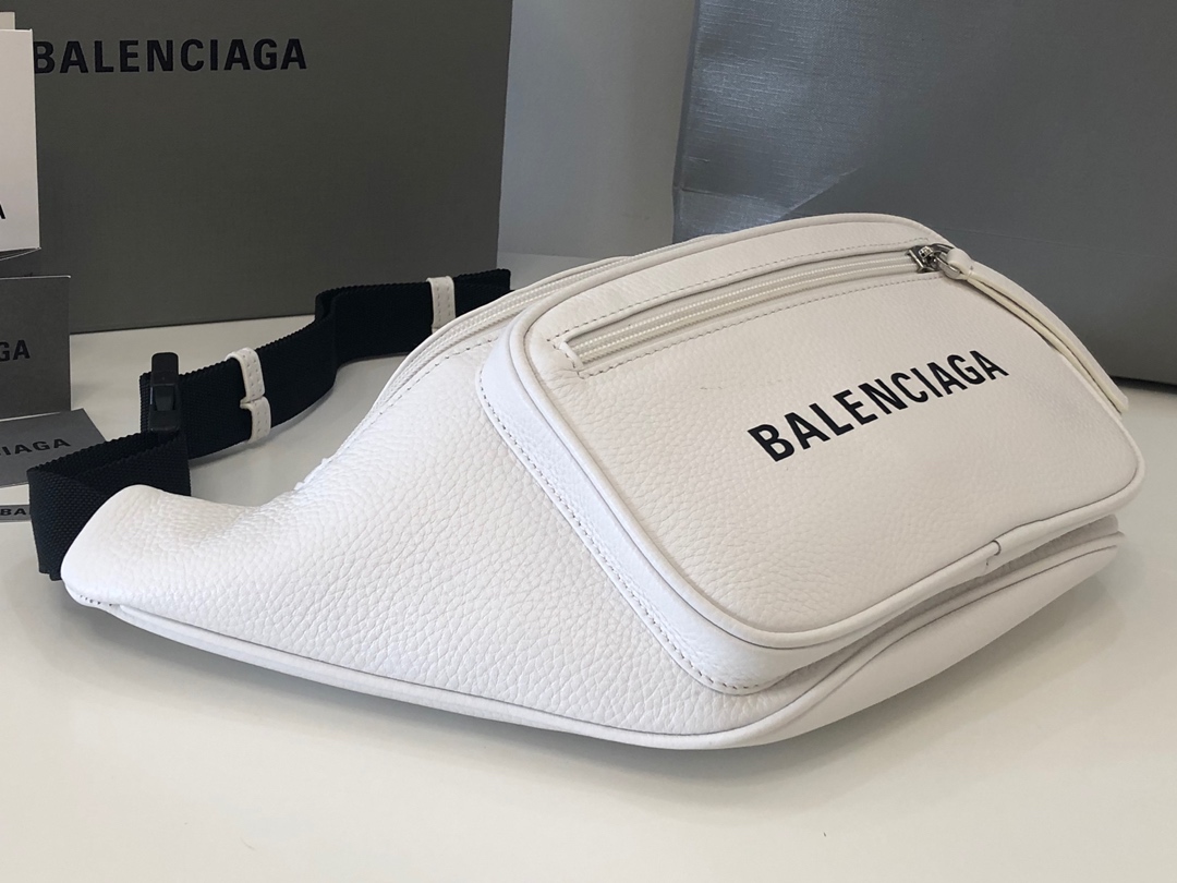 Copy Balenciaga Fashion Leather Belt Pack White Most Popular