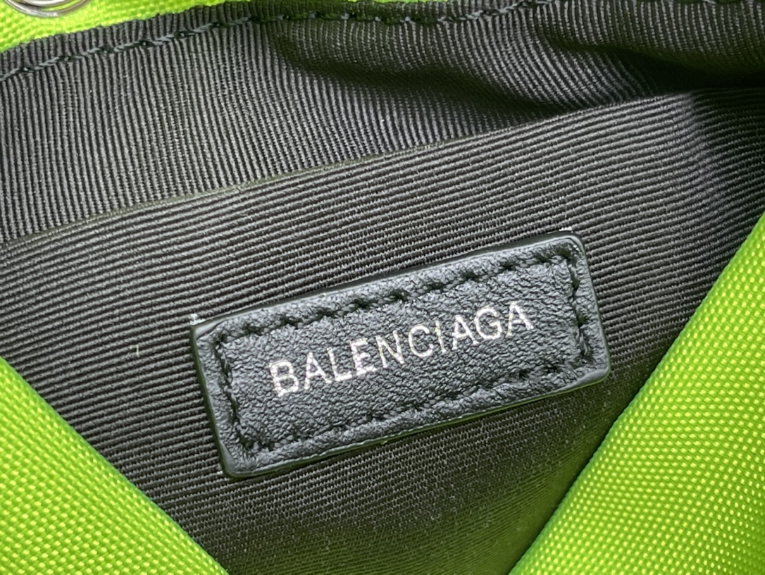 Copy Balenciaga Wheel XS Drawstring Bucket Bag in Green