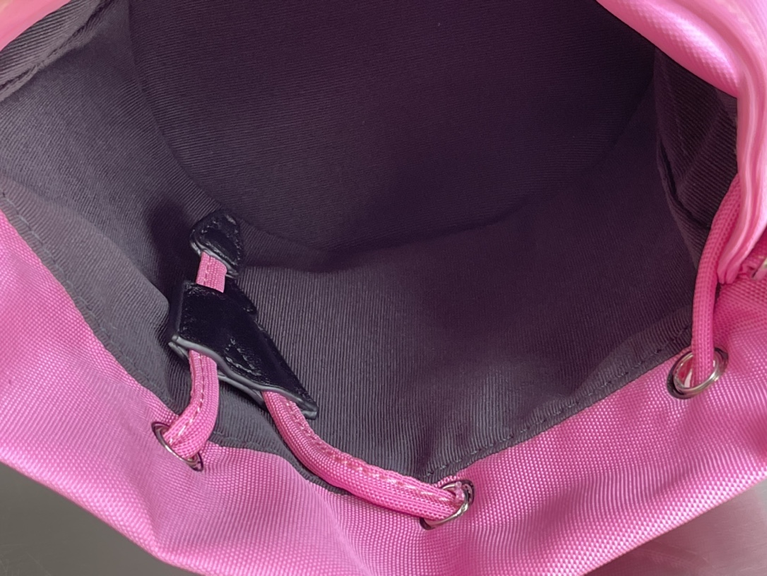 Copy Balenciaga Wheel XS Drawstring Bucket Bag in Pink