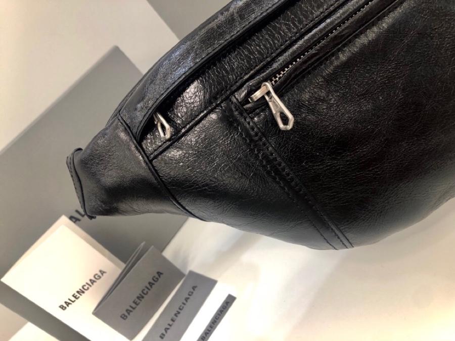 Copy Balenciaga Women Soft XS Beltpack in Black Nappa Leather 