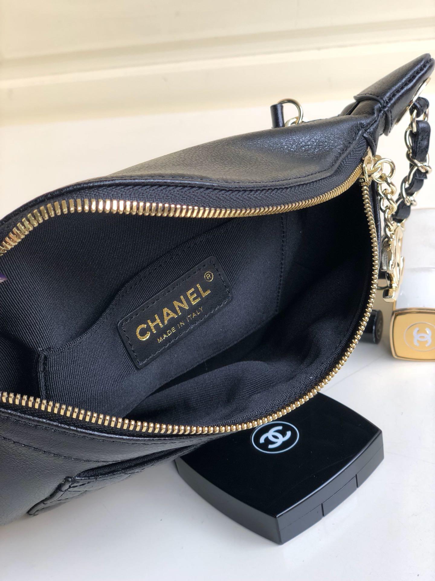 Copy Chanel Women Waist Bag Iridescent Grained Calfskin Gold-Tone Metal