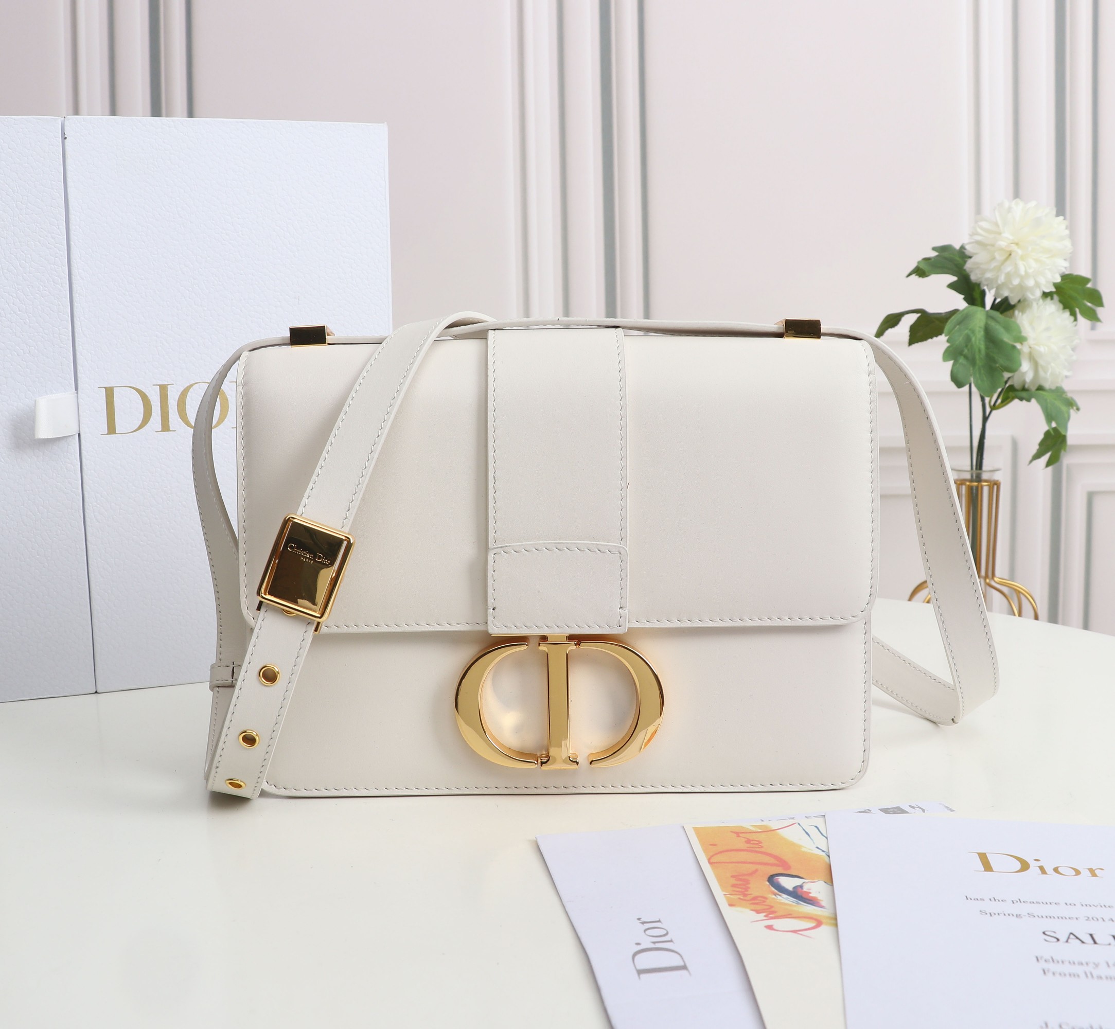 Copy Dior 30 Montaigne Bag Black Box Calfskin