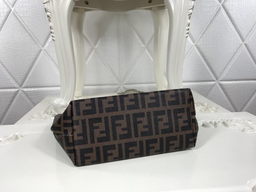 Copy Fendi Women Shopping Bag with FF Motif Black