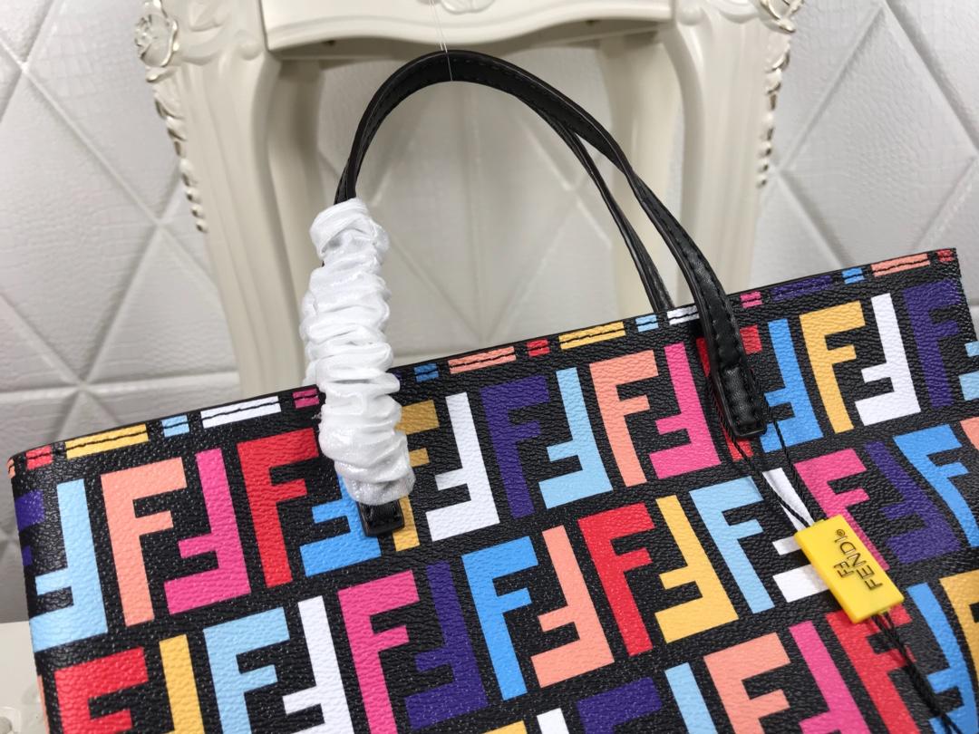 Copy Fendi Women Shopping Bag with FF Motif Colour