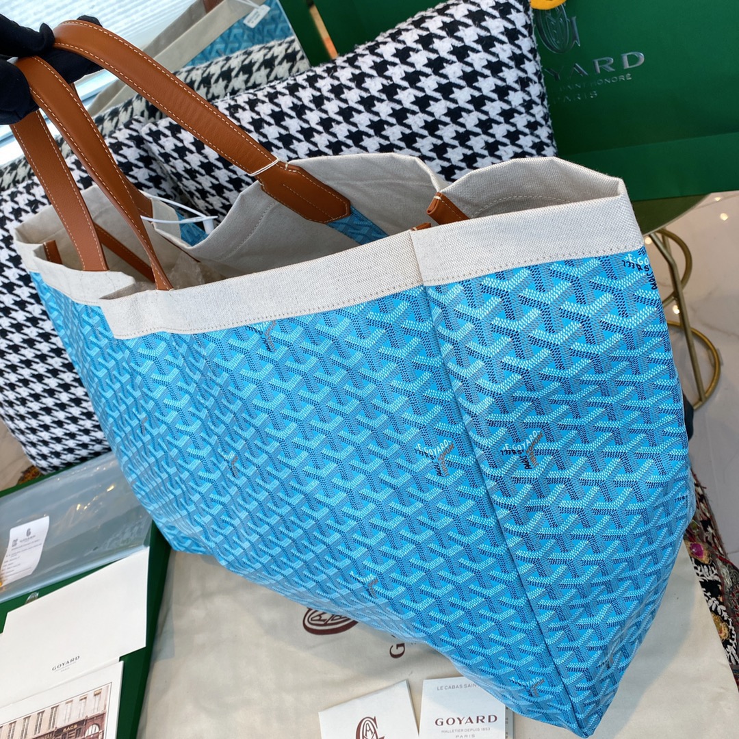 Copy Goyard Mediterranee Saint-Tropez Reversible Bag Price America Light Blue Back