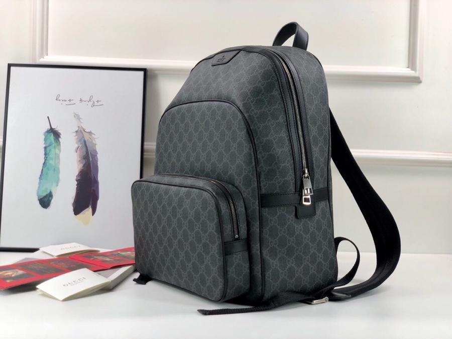 Copy Gucci 322069 GG Supreme Men Backpack Gray