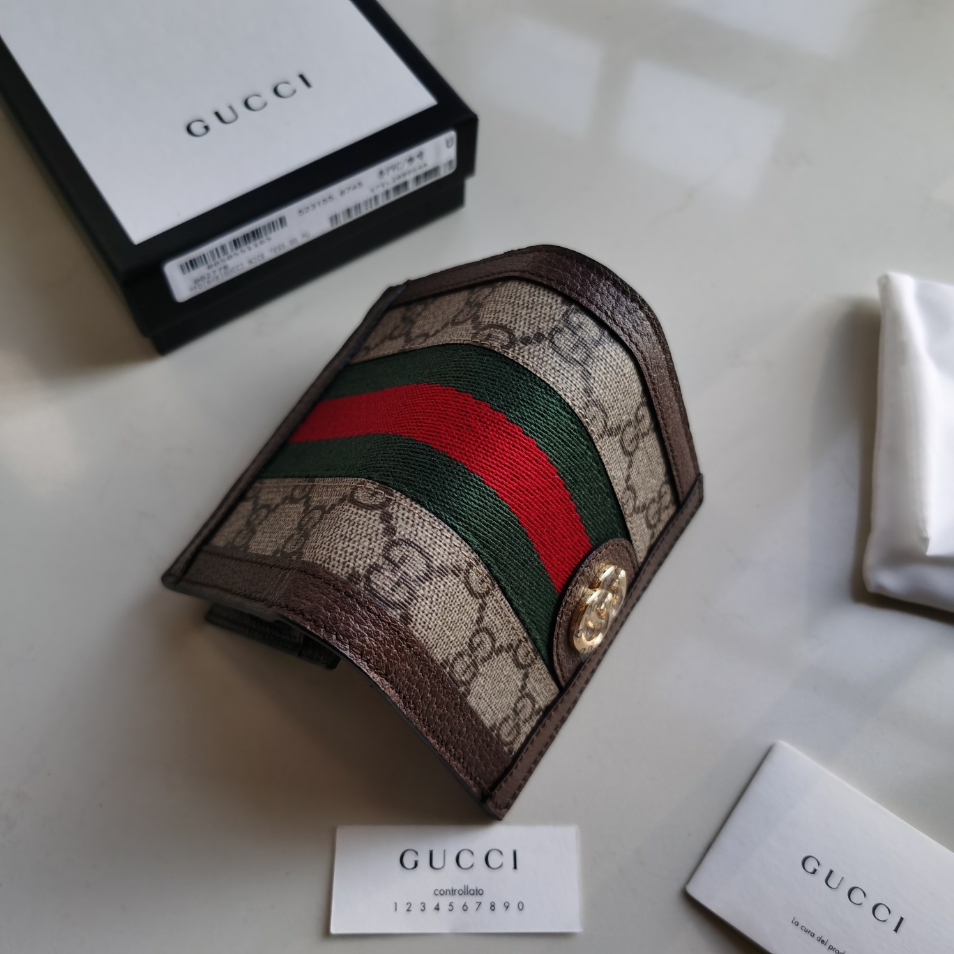 Copy Gucci 523155 Women Ophidia GG Card Case Wallet