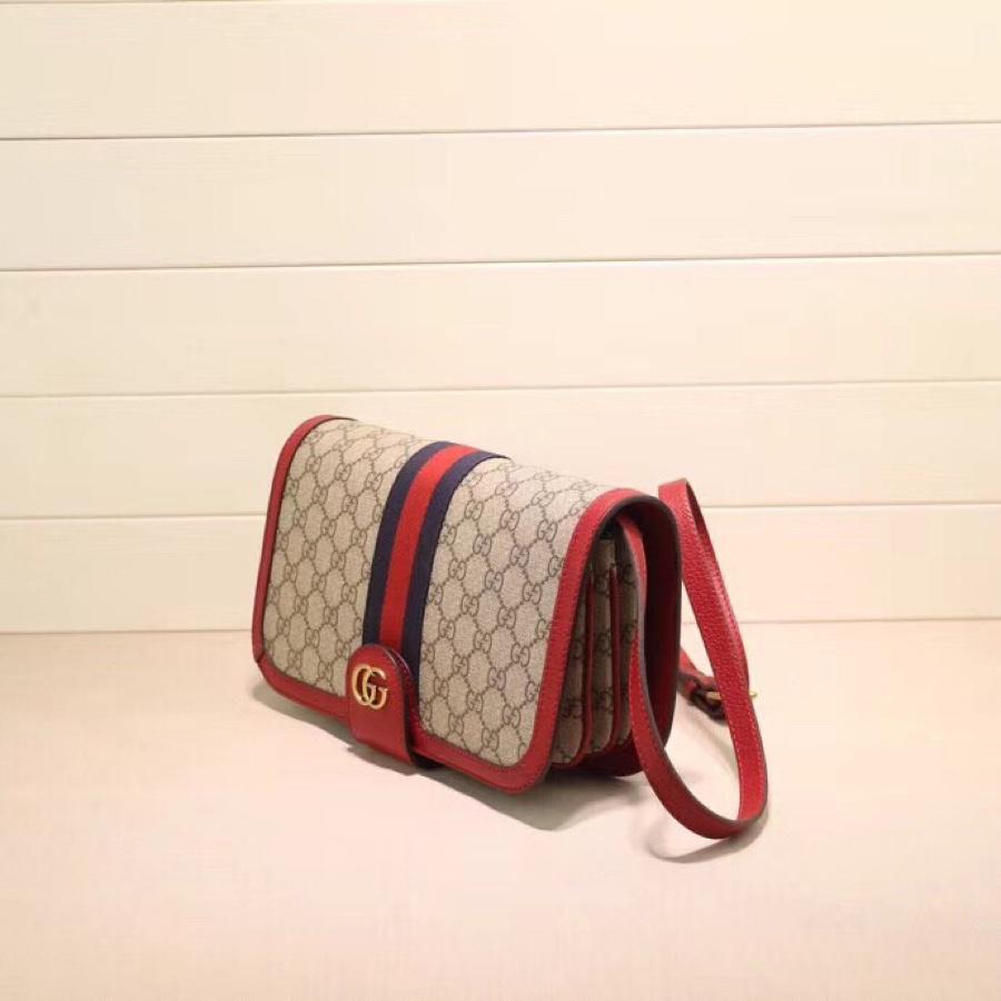 Copy Gucci 548304 Ophidia GG Messenger Bag Red