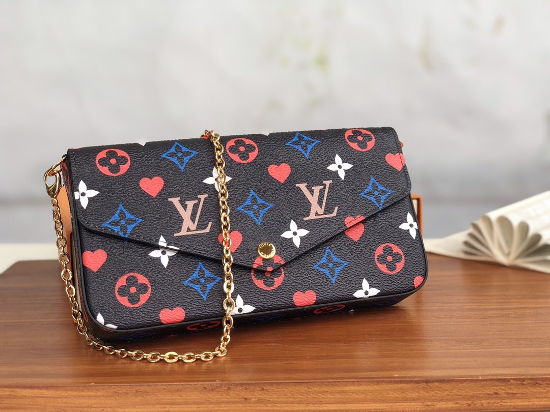 Copy Louis Vuitton 2021 Game On collection of Leather Goods Black