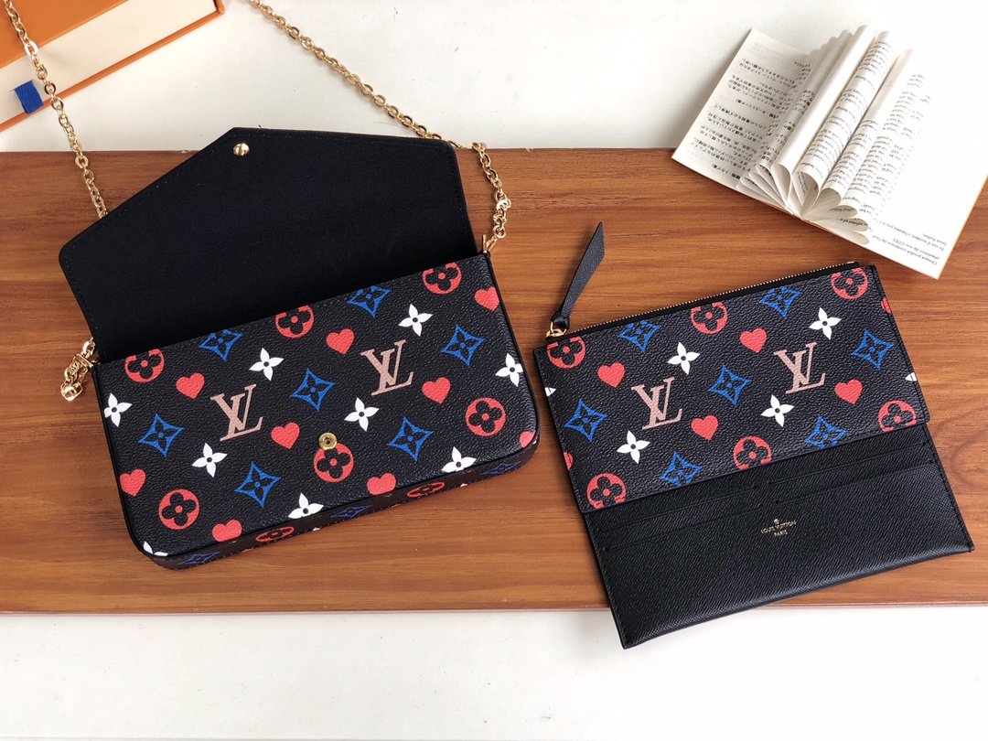 Copy Louis Vuitton 2021 Game On collection of Leather Goods Black