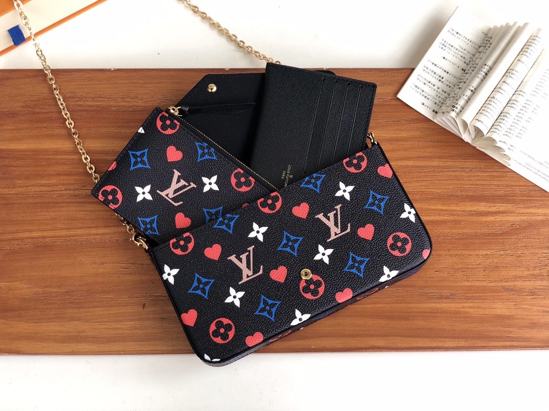 Copy Louis Vuitton 2021 Game On collection of Leather Goods Black