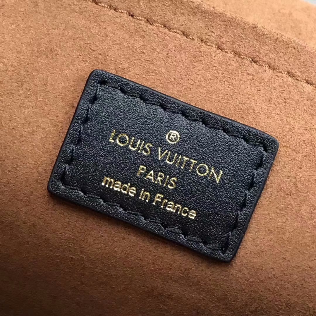 Copy Louis Vuitton M43486 Saint Placide Monogram Coated Canvas and Cowhide Leather Caramel