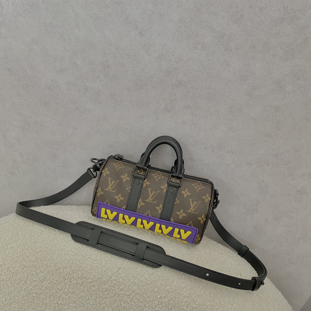 Copy Louis Vuitton M45788 Keepall XS Monogram Coated Canvas Cowhide Leather