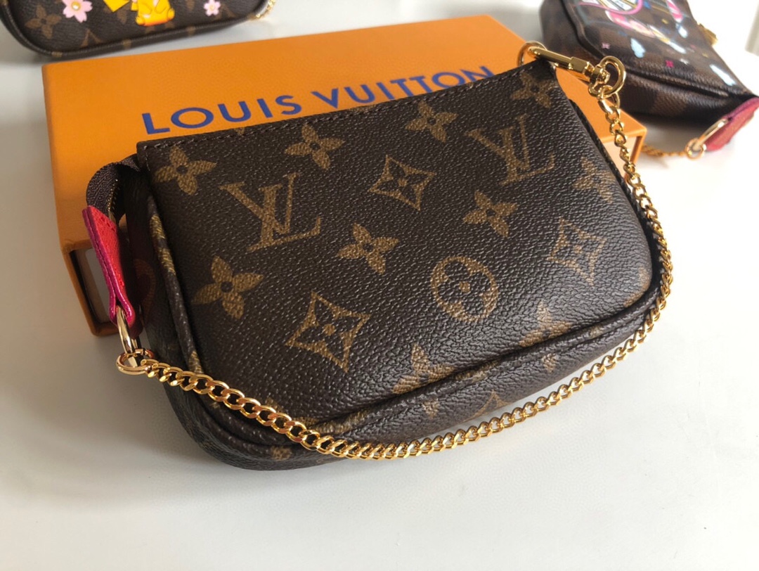 Copy Louis Vuitton M62236 Women Mini Pochette Accessoires Print Monogram Coated Canvas 003