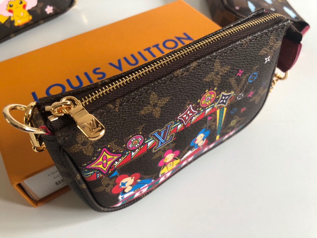 Copy Louis Vuitton M62236 Women Mini Pochette Accessoires Print Monogram Coated Canvas 003