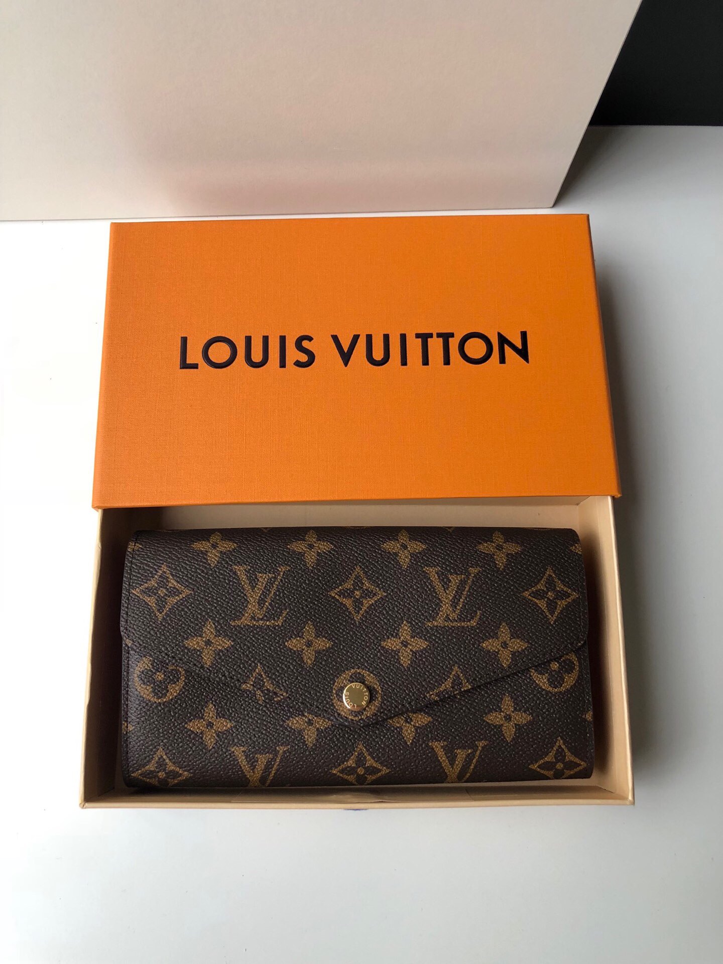 Copy Louis Vuitton M62236 Women Sarah Wallet Monogram Coated Canvas Red