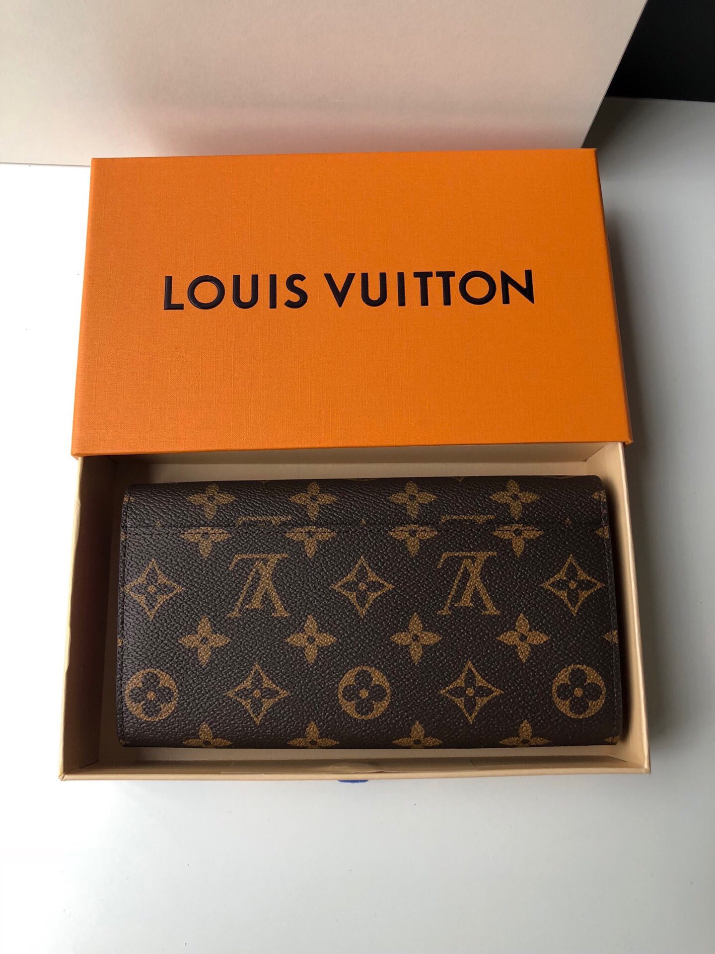 Copy Louis Vuitton M62236 Women Sarah Wallet Monogram Coated Canvas Red