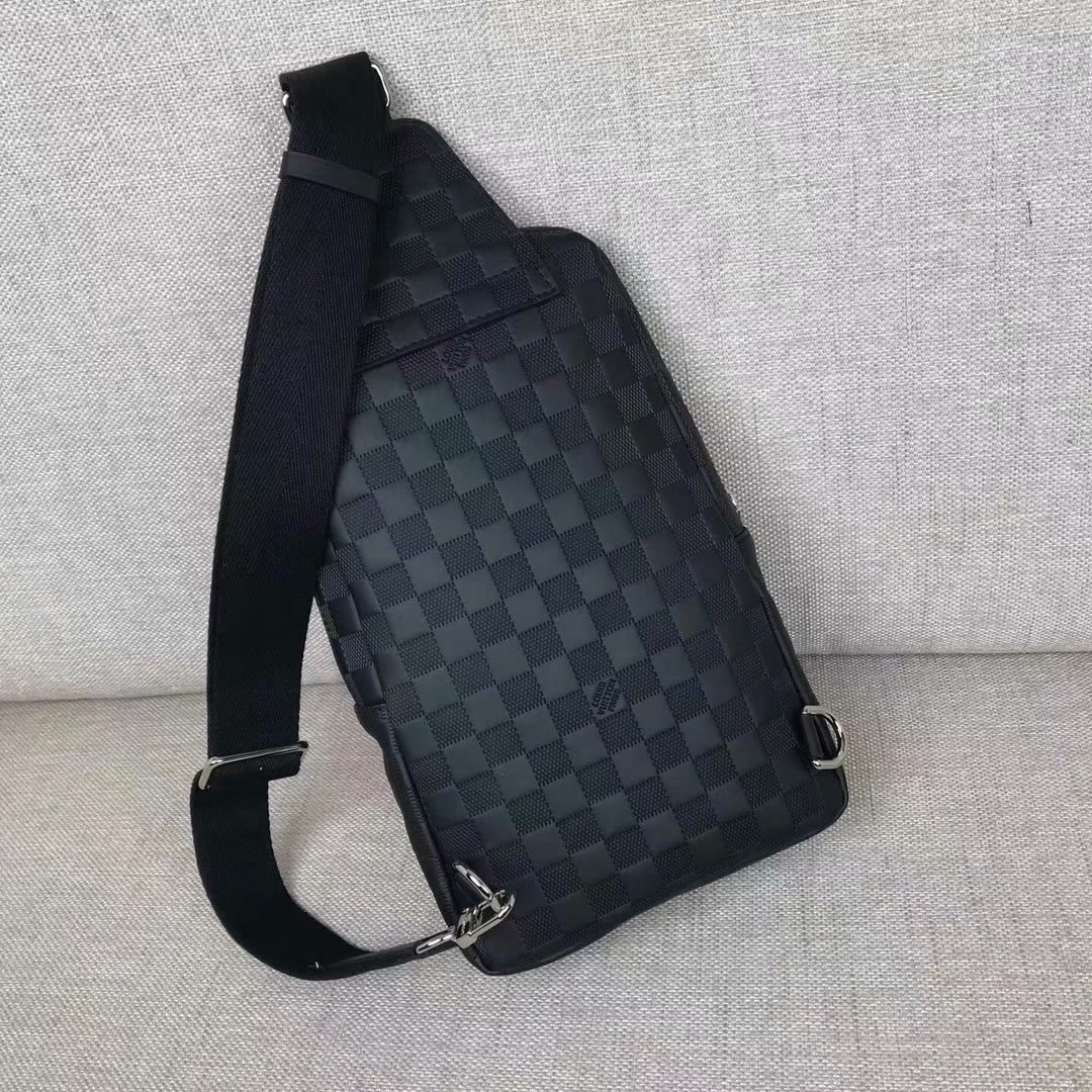 Copy Louis Vuitton N41720 Avenue Sling Bag For Men Damier Lnfini Cowhide Leather