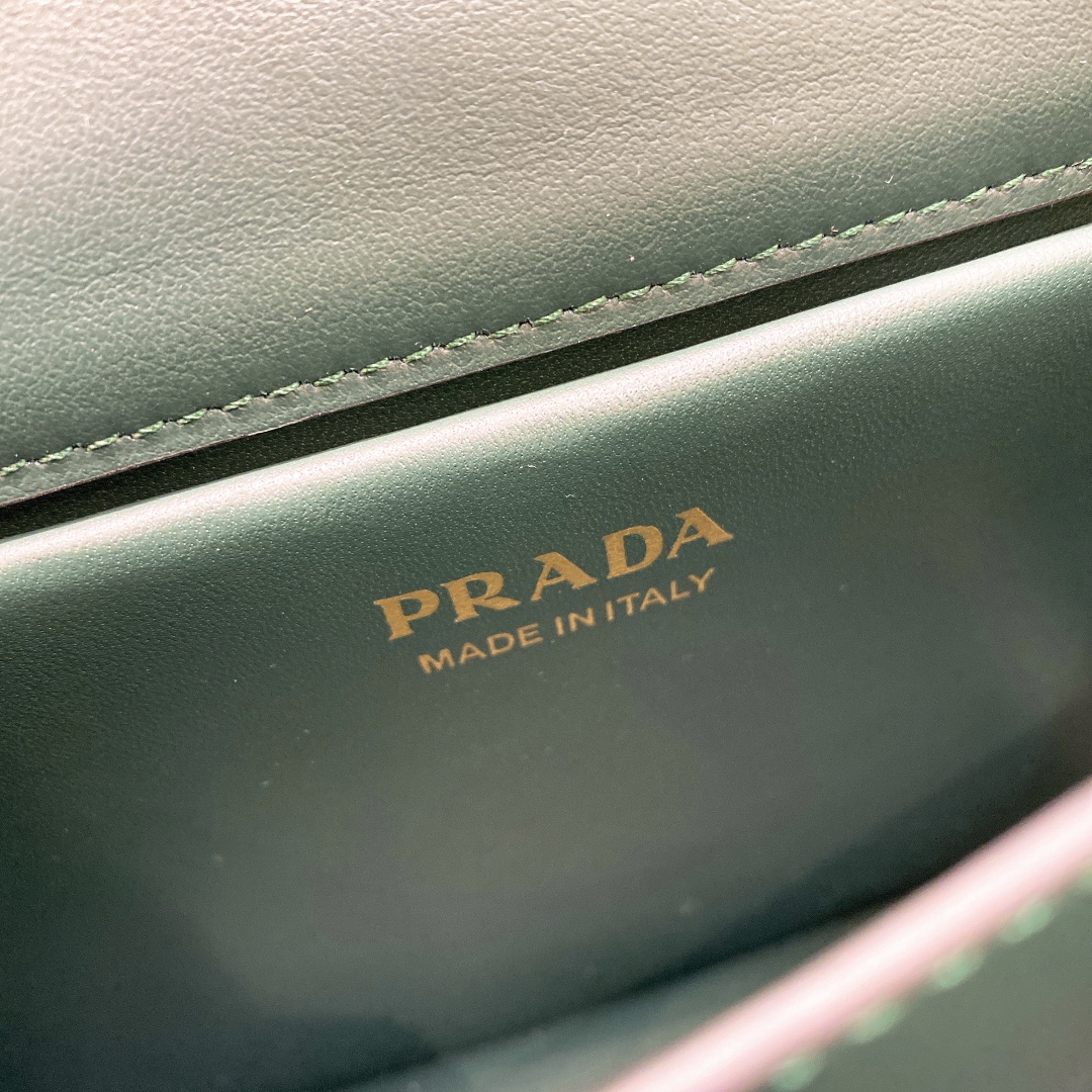 Copy Prada 1BD270 Saffiano Leather Prada Symbole Bag Dark Green