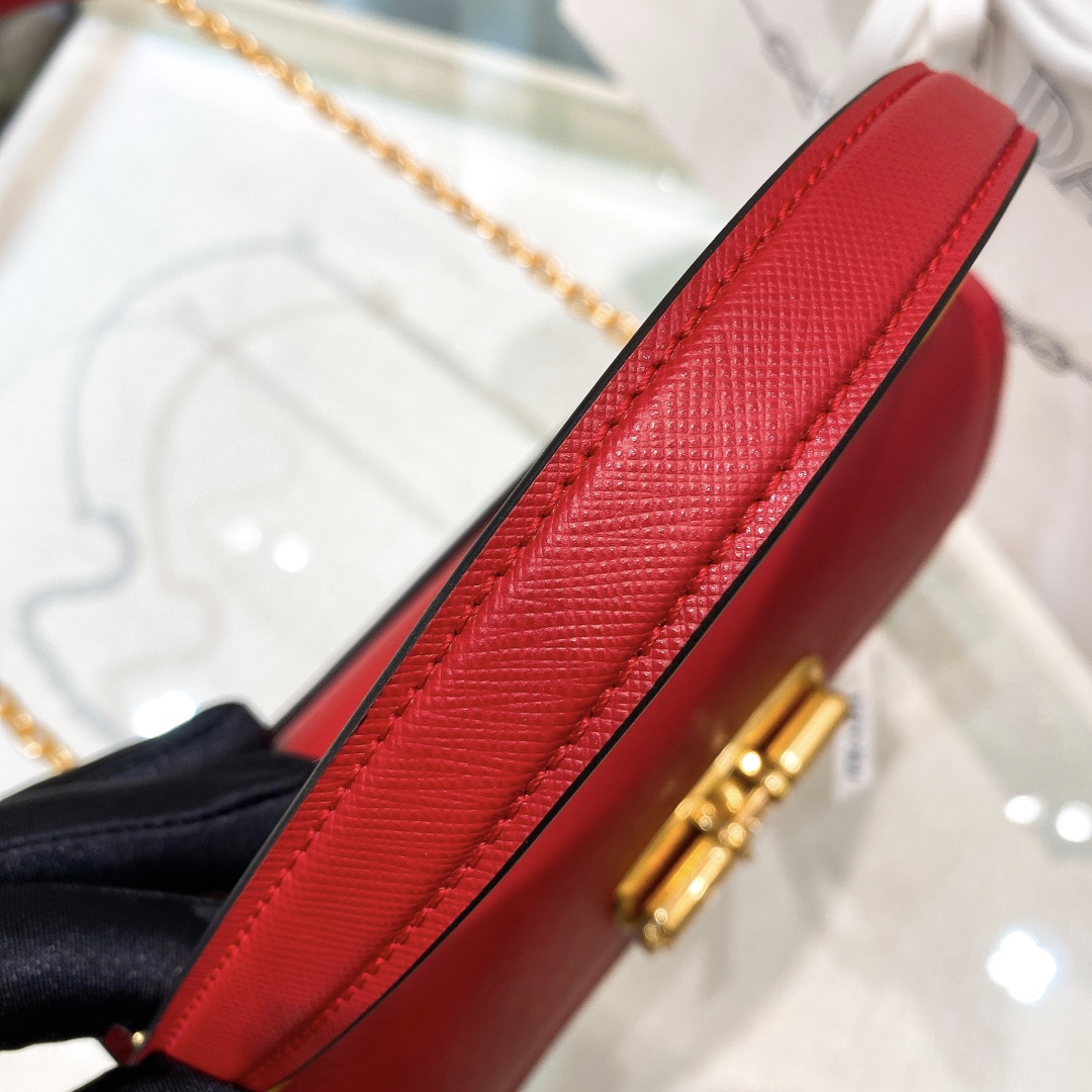 Copy Prada 1BD270 Saffiano Leather Prada Symbole Bag Red