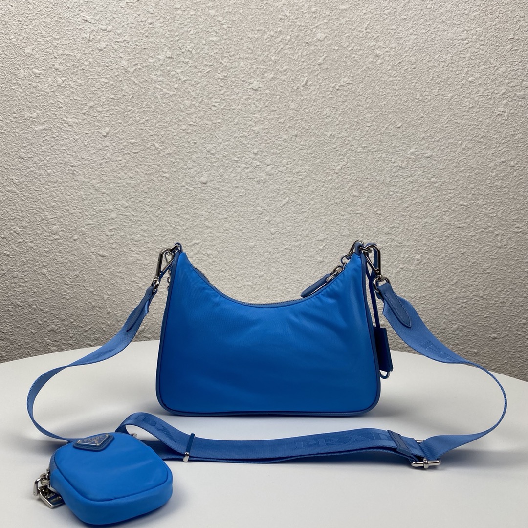 Copy Prada 1BH204 Re-Edition 2005 Re-Nylon Bag Blue-1