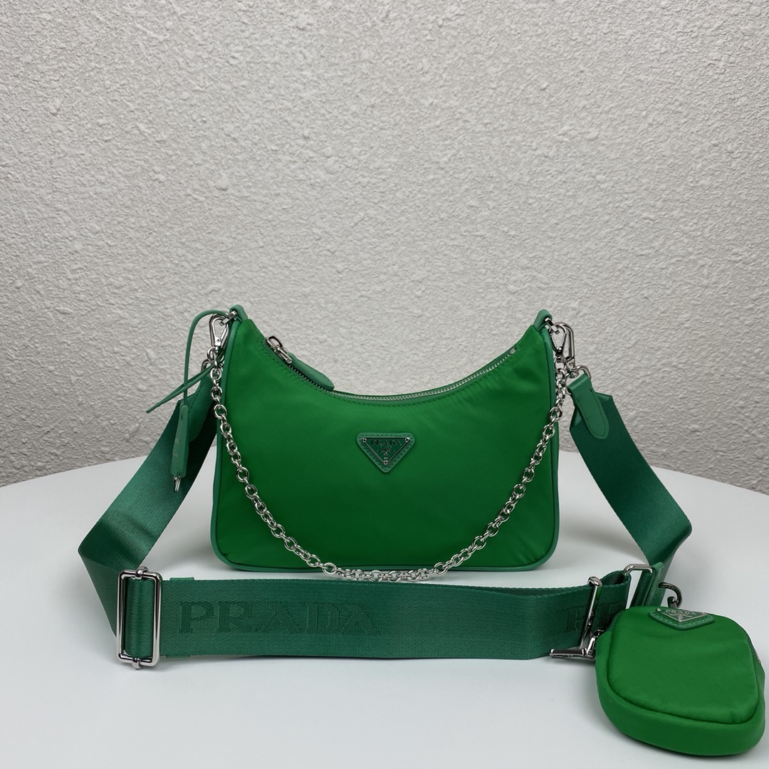 Copy Prada 1BH204 Re-Edition 2005 Re-Nylon Bag Green