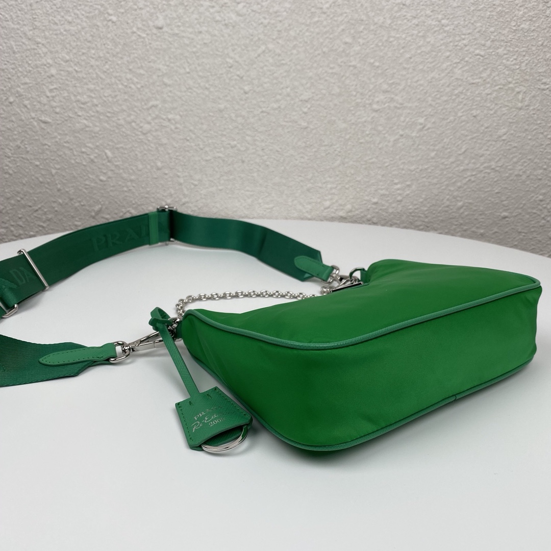 Copy Prada 1BH204 Re-Edition 2005 Re-Nylon Bag Green