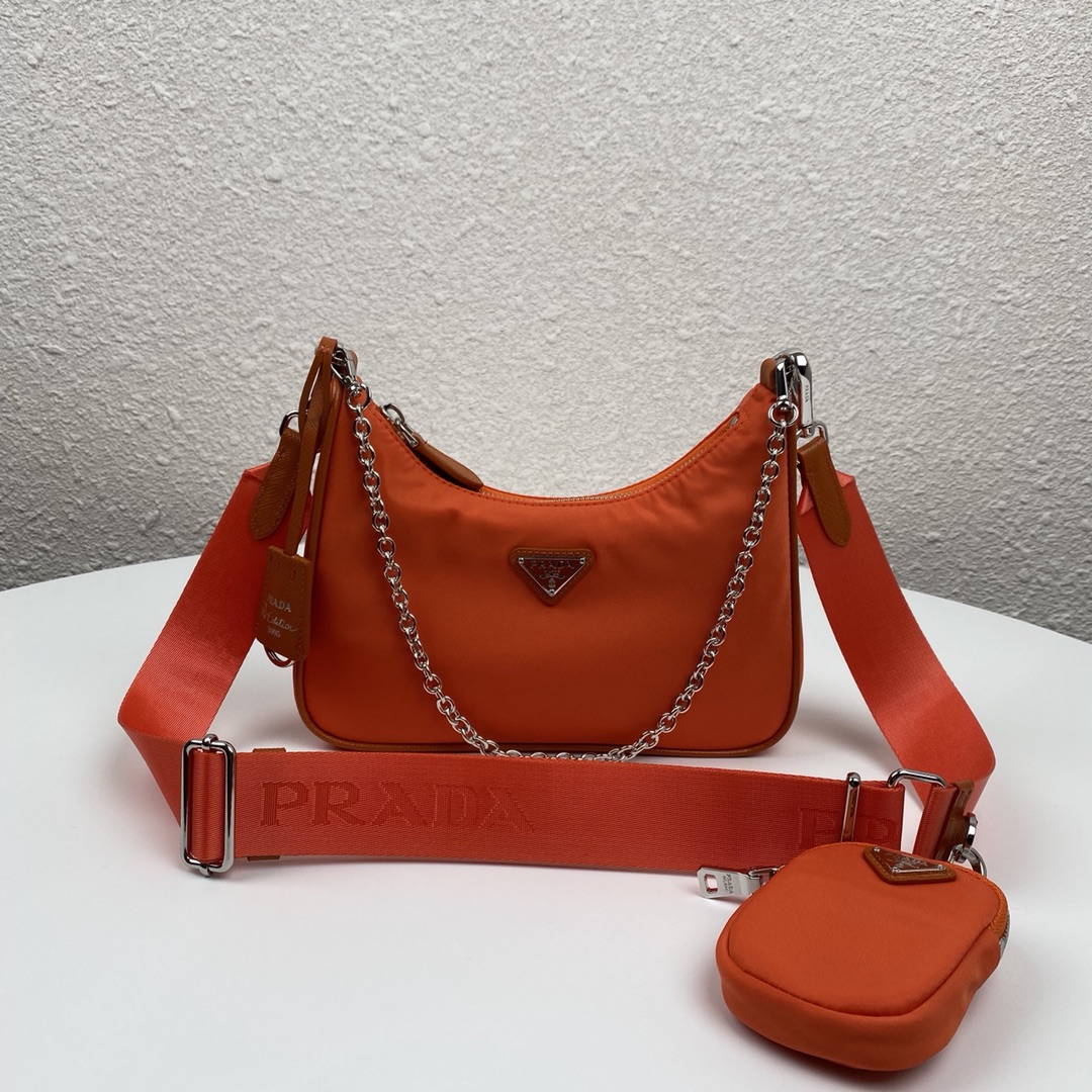 Copy Prada 1BH204 Re-Edition 2005 Re-Nylon Bag Orange