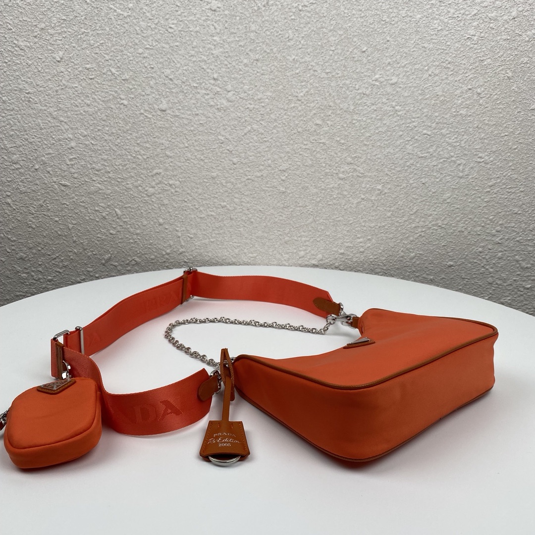 Copy Prada 1BH204 Re-Edition 2005 Re-Nylon Bag Orange