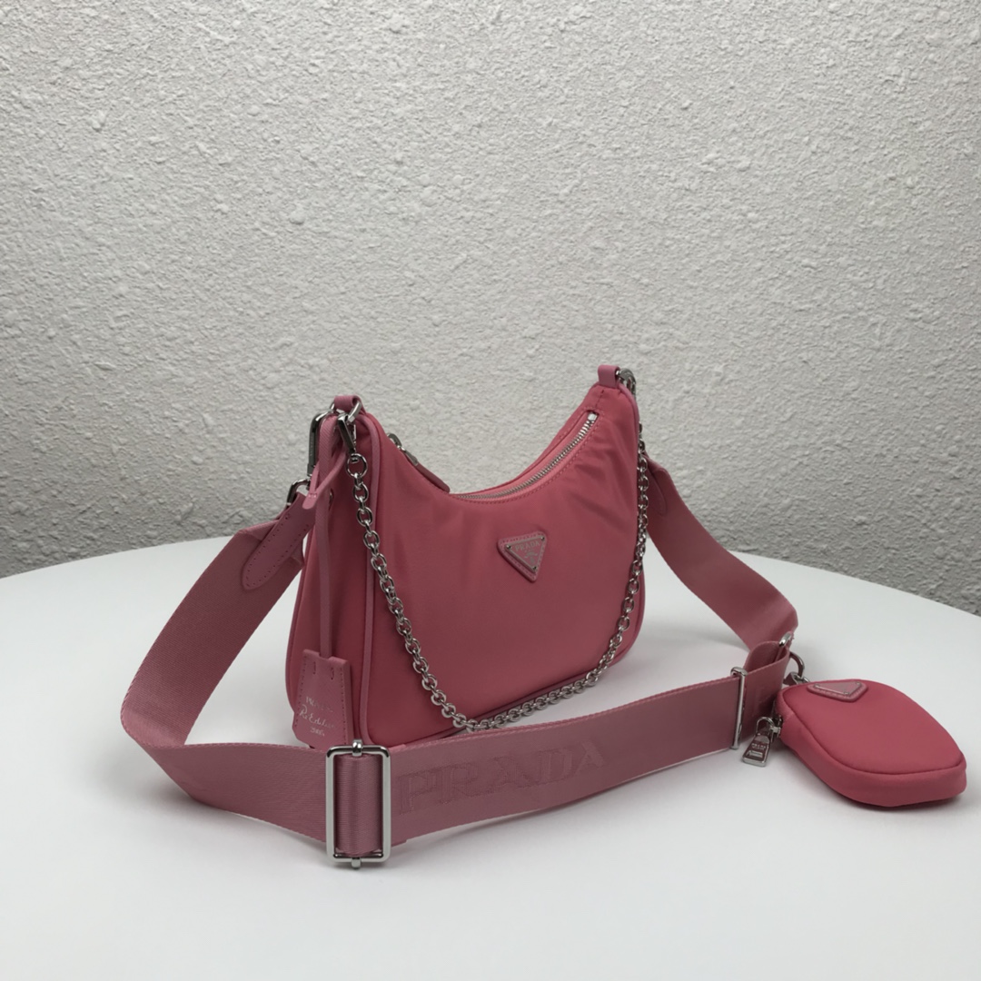 Copy Prada 1BH204 Re-Edition 2005 Re-Nylon Bag Pink