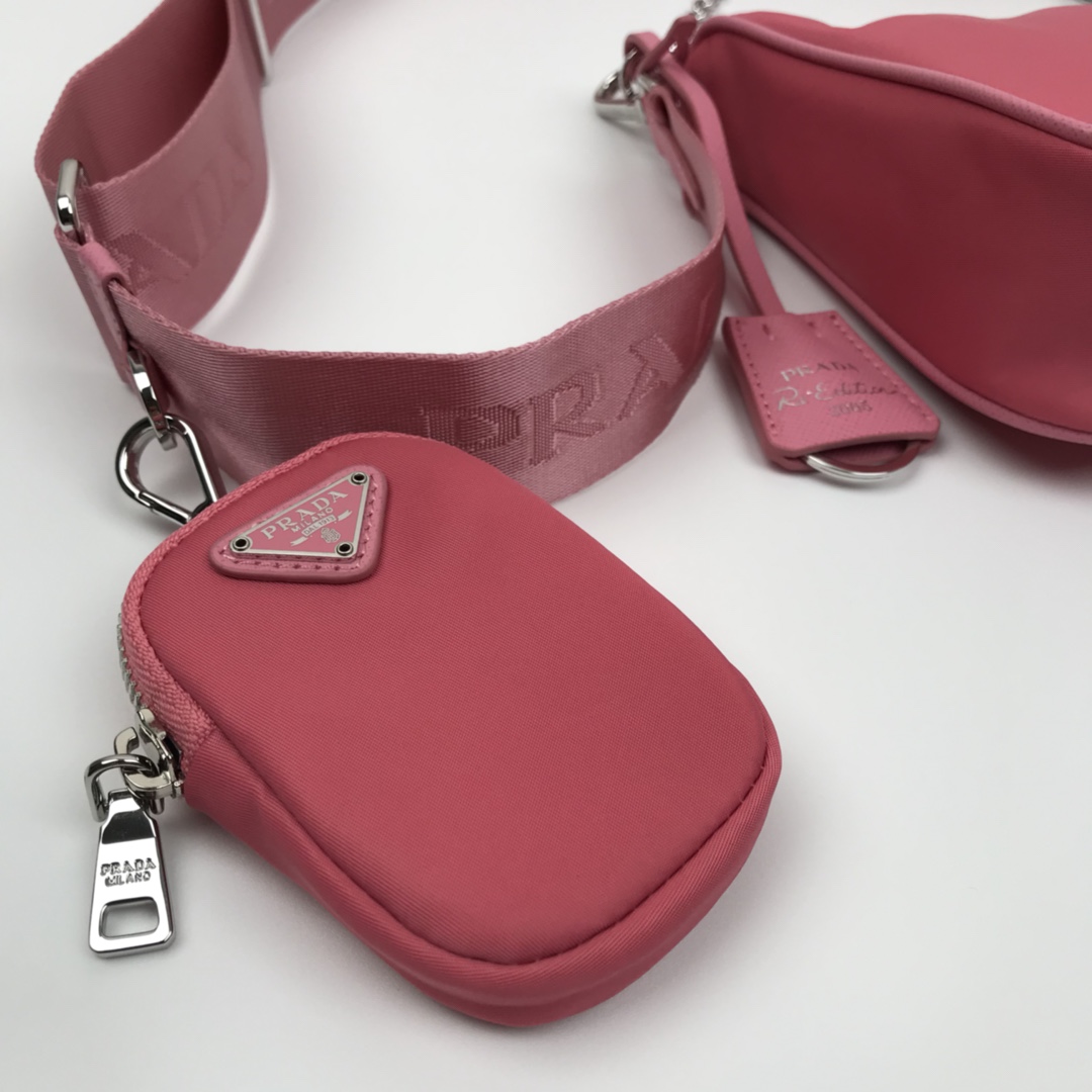 Copy Prada 1BH204 Re-Edition 2005 Re-Nylon Bag Pink