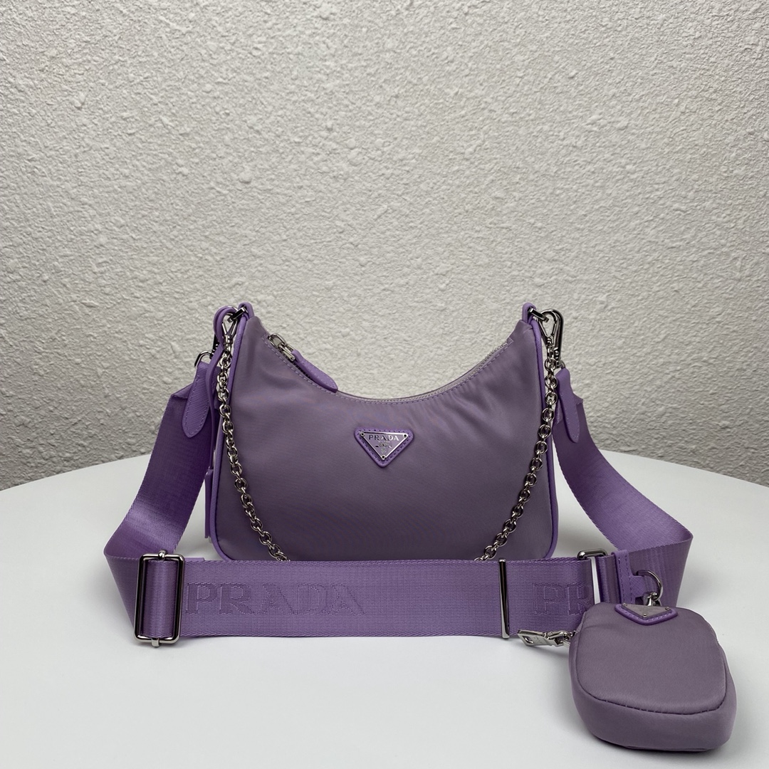 Copy Prada 1BH204 Re-Edition 2005 Re-Nylon Bag Purple