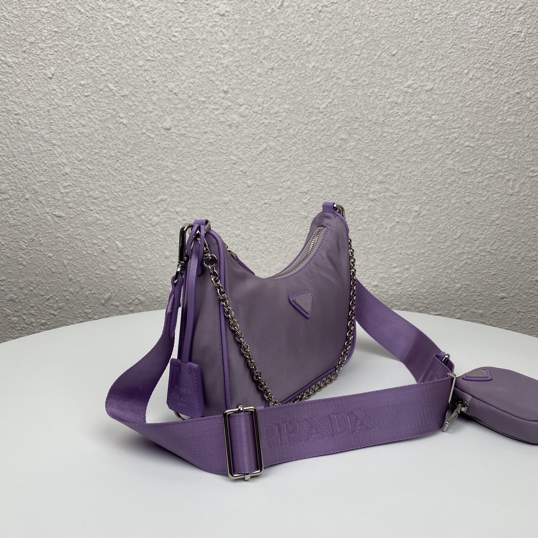 Copy Prada 1BH204 Re-Edition 2005 Re-Nylon Bag Purple