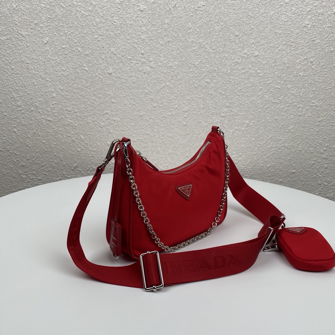 Copy Prada 1BH204 Re-Edition 2005 Re-Nylon Bag Red