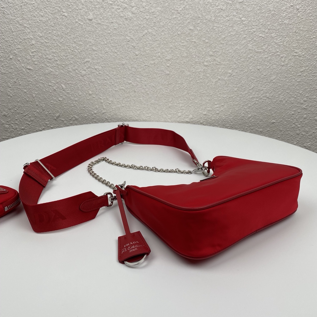 Copy Prada 1BH204 Re-Edition 2005 Re-Nylon Bag Red