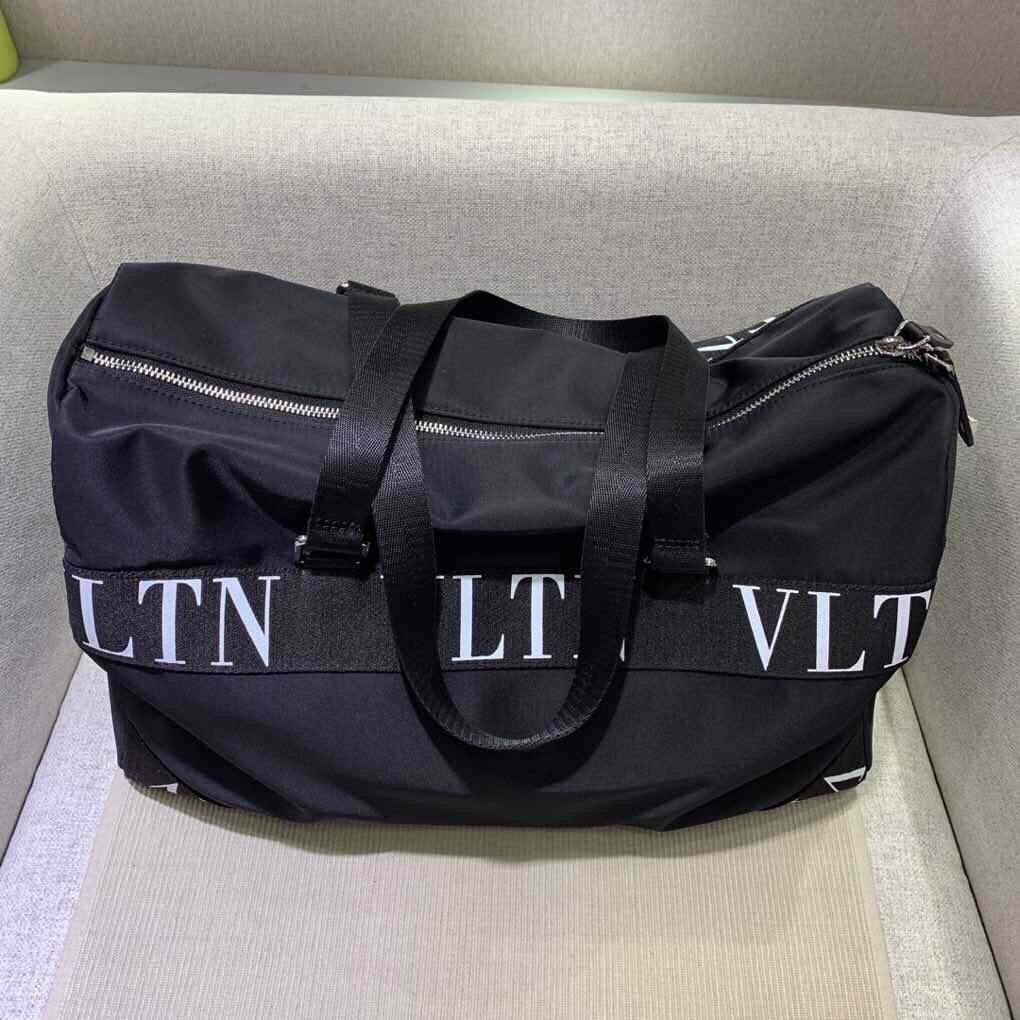 Copy Valentino Nylon Duffle Bag with Logo Luggage Travel Bags