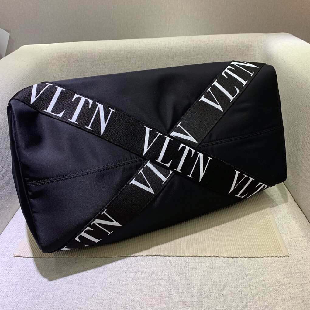 Copy Valentino Nylon Duffle Bag with Logo Luggage Travel Bags