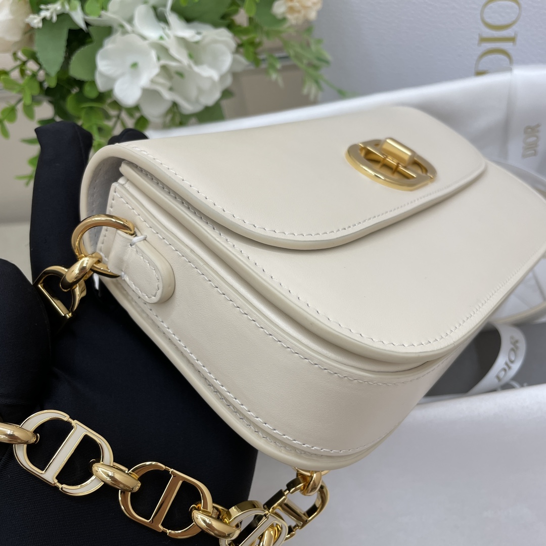 Dior 30 Montaigne Avenue Bag Embossed Dusty Ivory Box Calfskin