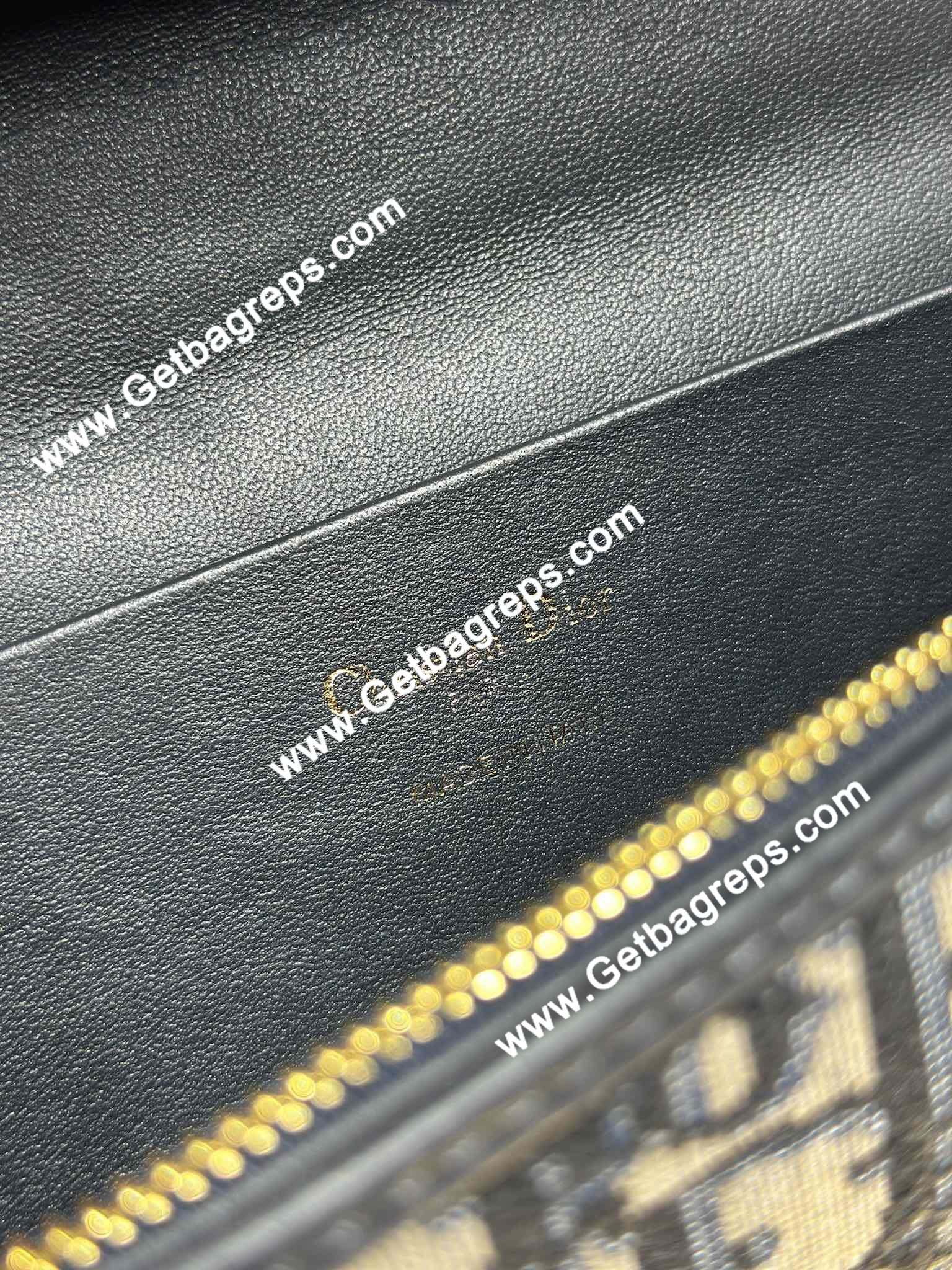 Dior 30 Montaigne Avenue Small Top Handle Bag Black Leather and Blue Oblique 