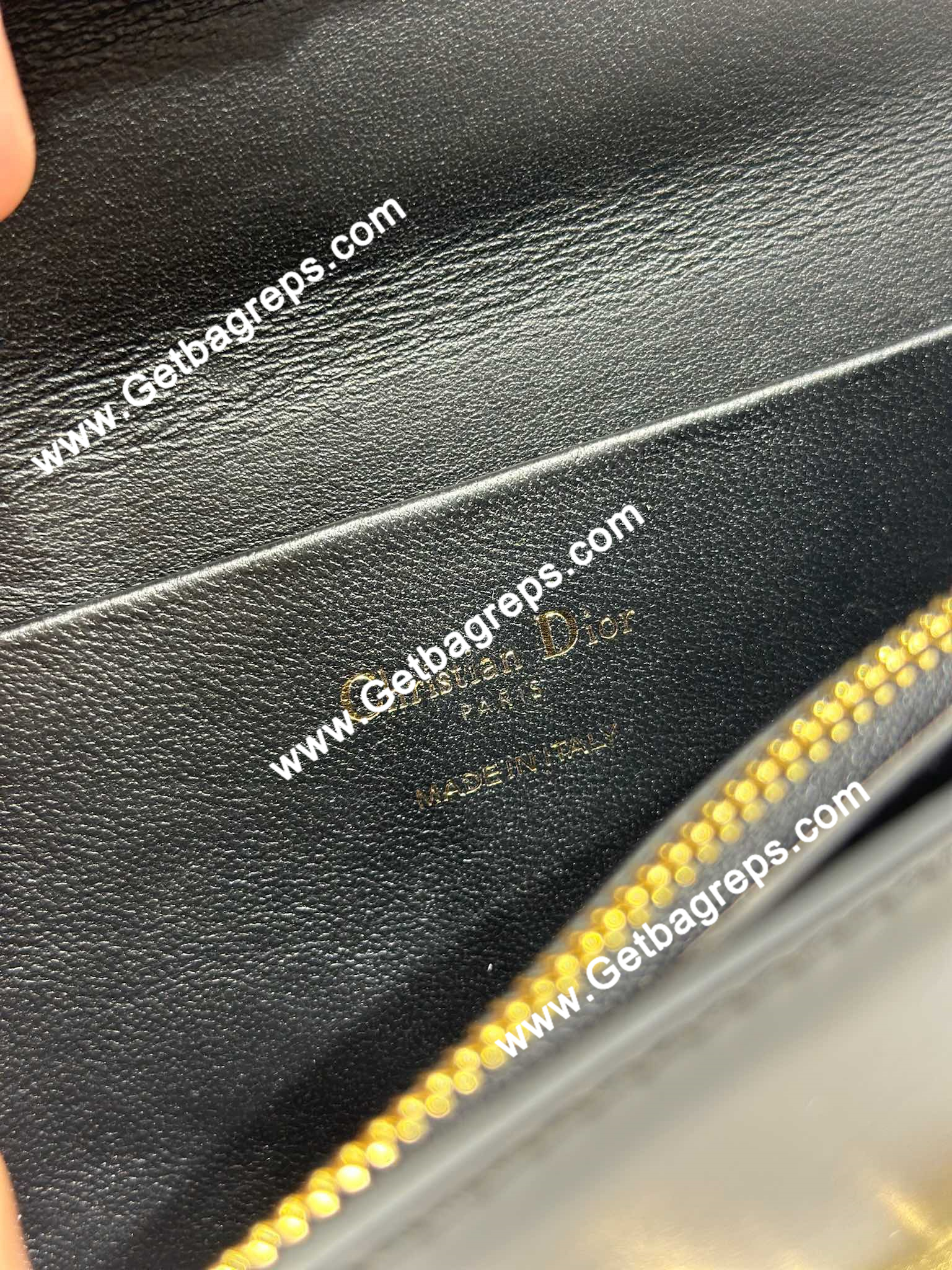 Dior 30 Montaigne Avenue Small Top Handle Bag Black Ribbed Calfskin