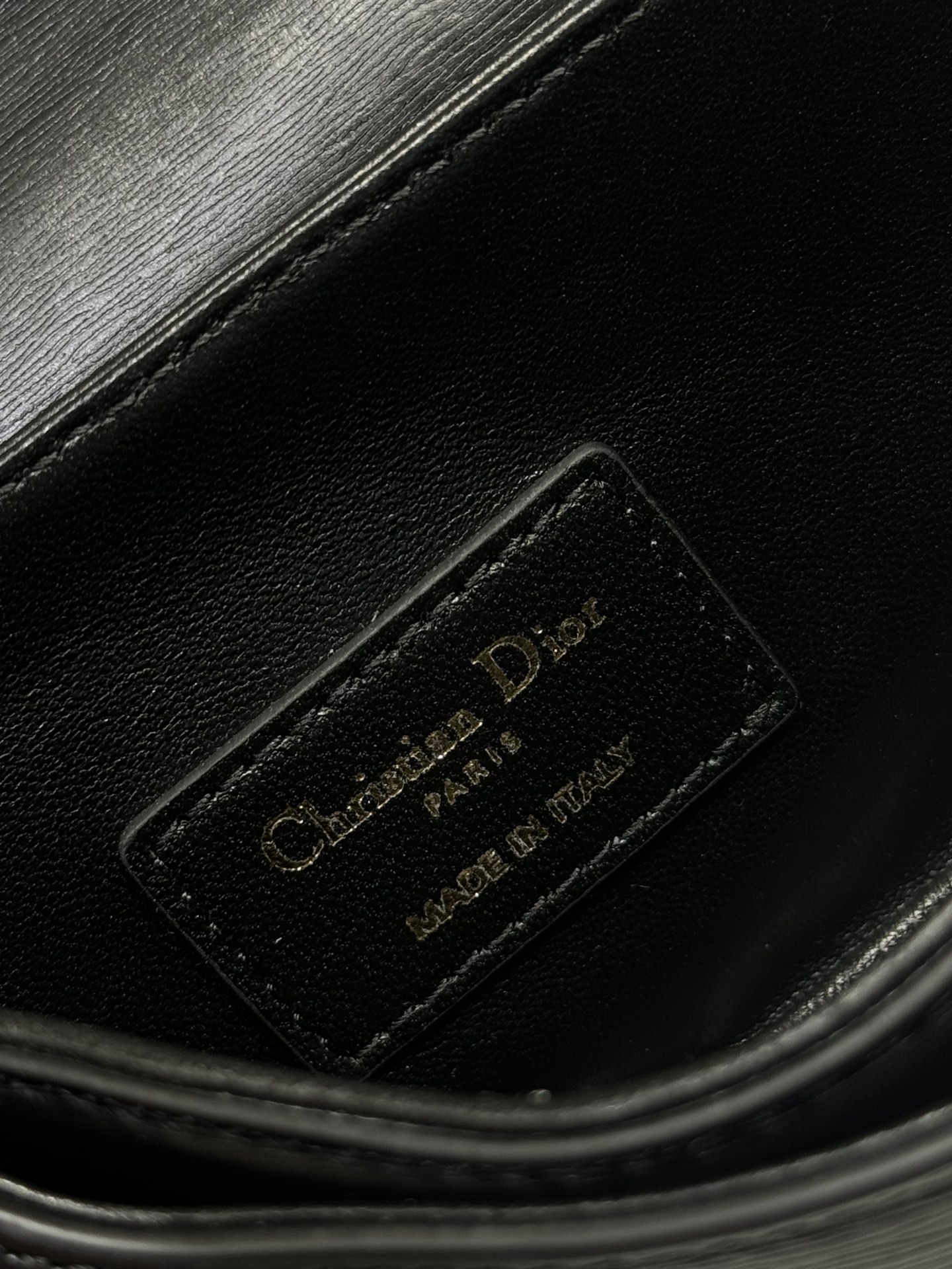 Dior 30 Montaigne Avenue Top Handle Black Leather Small