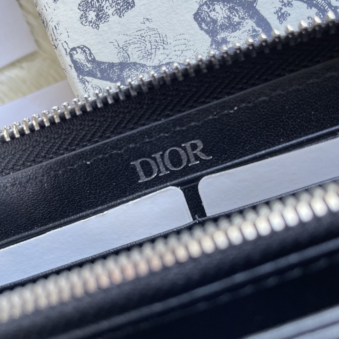 Dior Black Oblique Long Wallet