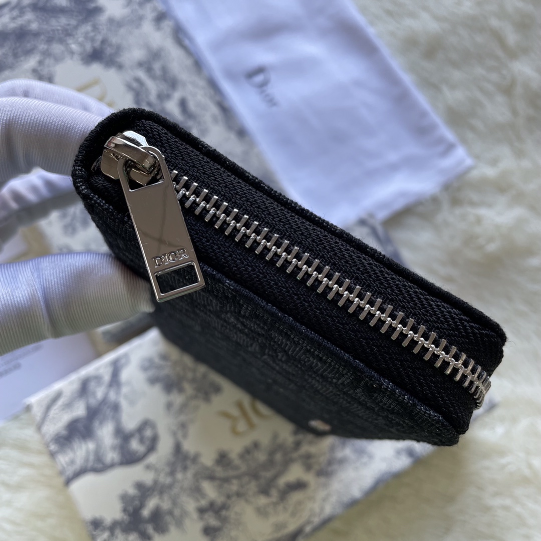 Dior Black Oblique Long Wallet