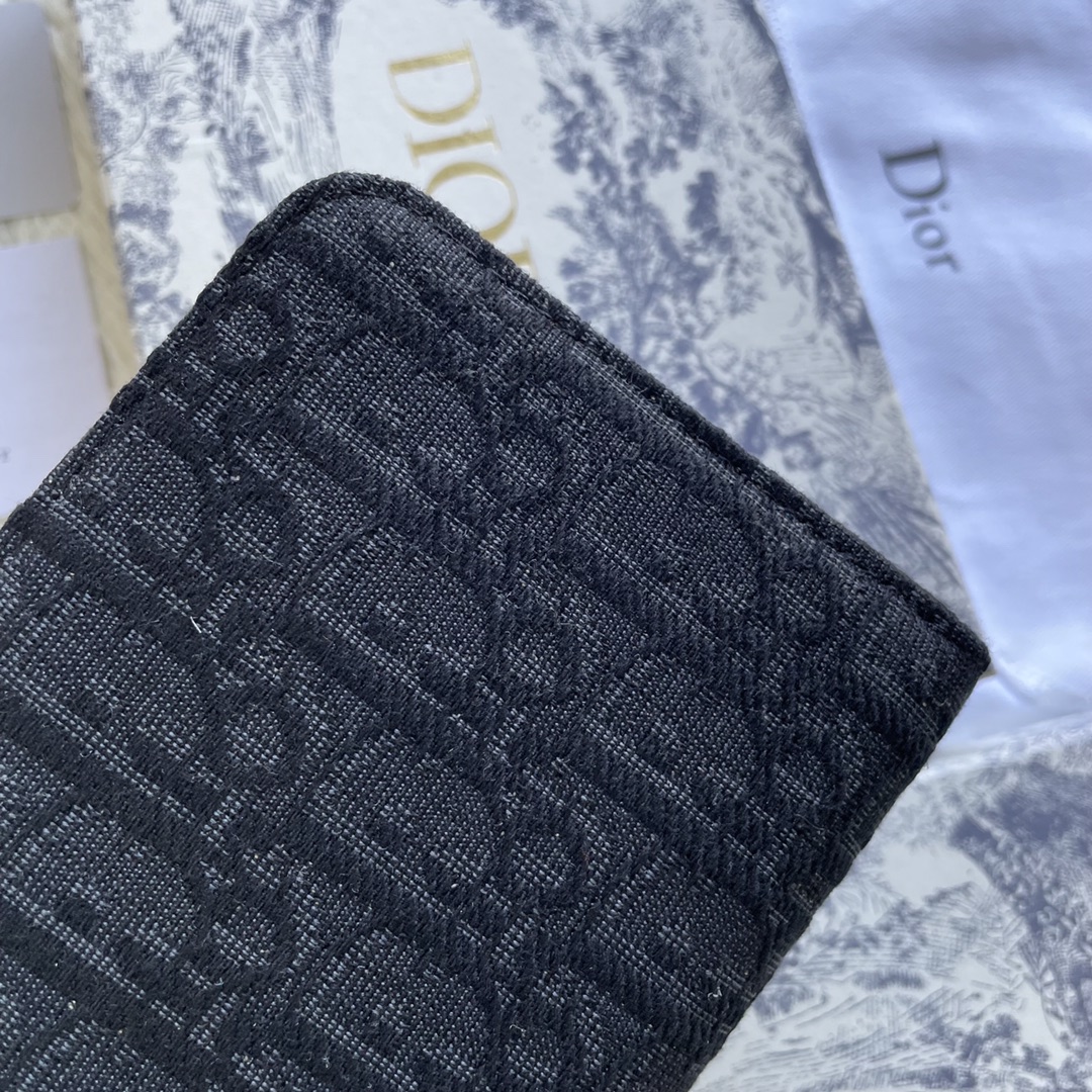 Dior Black Oblique Long Wallet