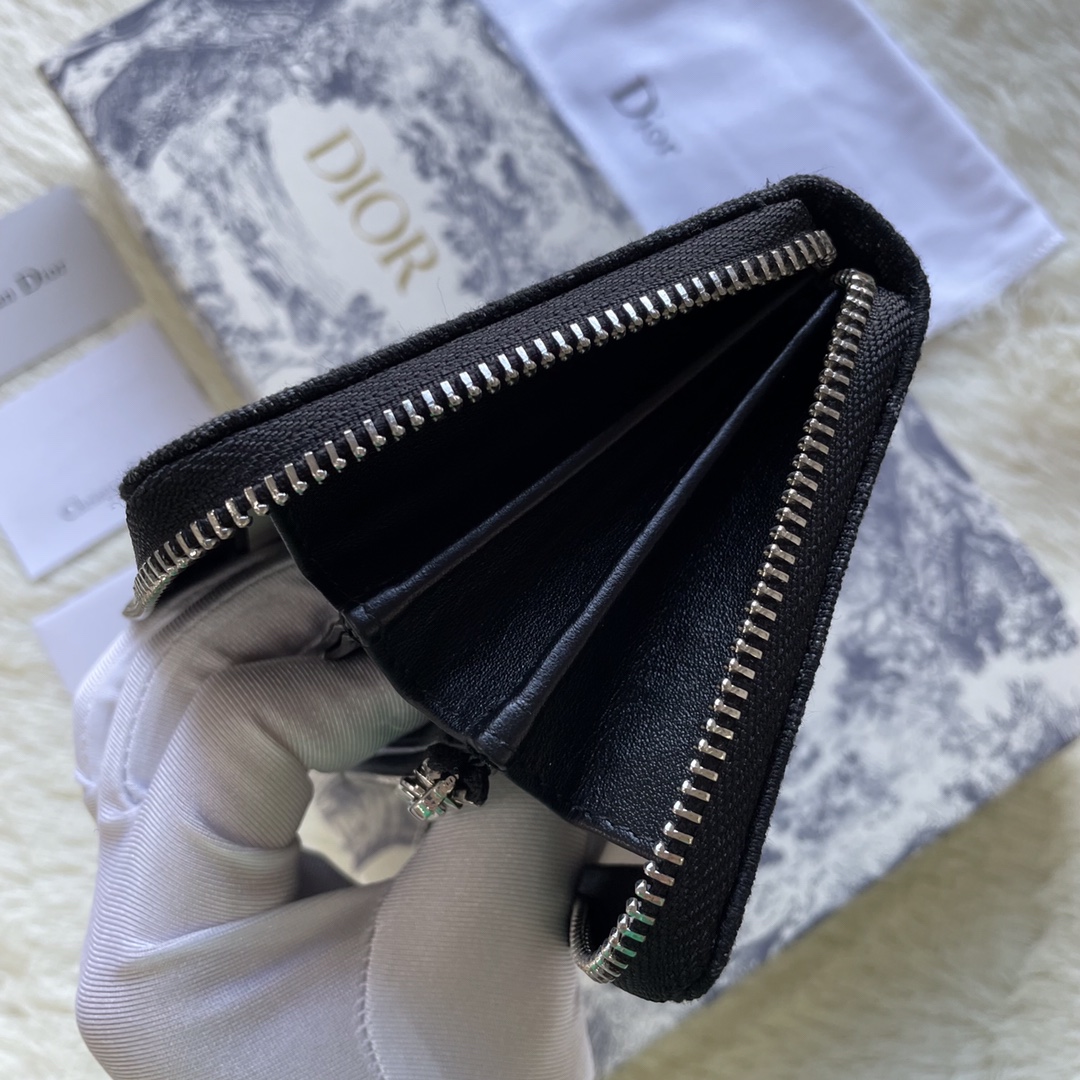 Dior Black Oblique Long Wallet