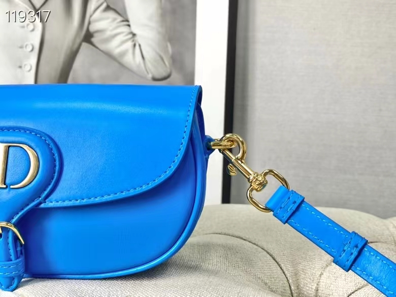 Dior Bobby East-West Bag Azure Blue Box Calfskin